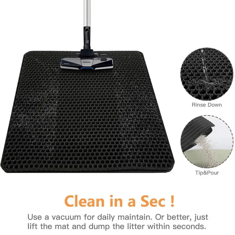 Non Slip Cat Litter Mat Waterproof Double Layer Design - Smarsty