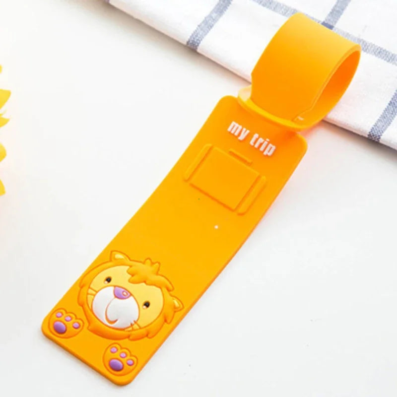 Fashion Travel Accessories Cute Animals Strip Luggage Tag Silicone Suitcase ID Addres Holder Baggage Boarding Tag Portable Label - Smarsty