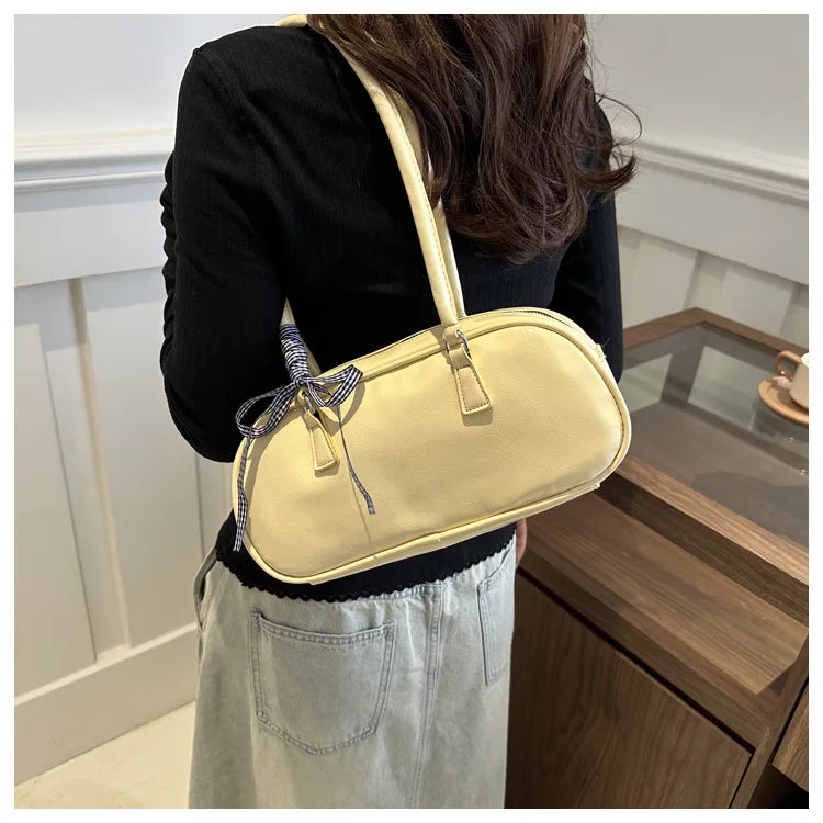 Large Capacity Silver Women Shoulder Bag Daily Use Casual - Smarsty