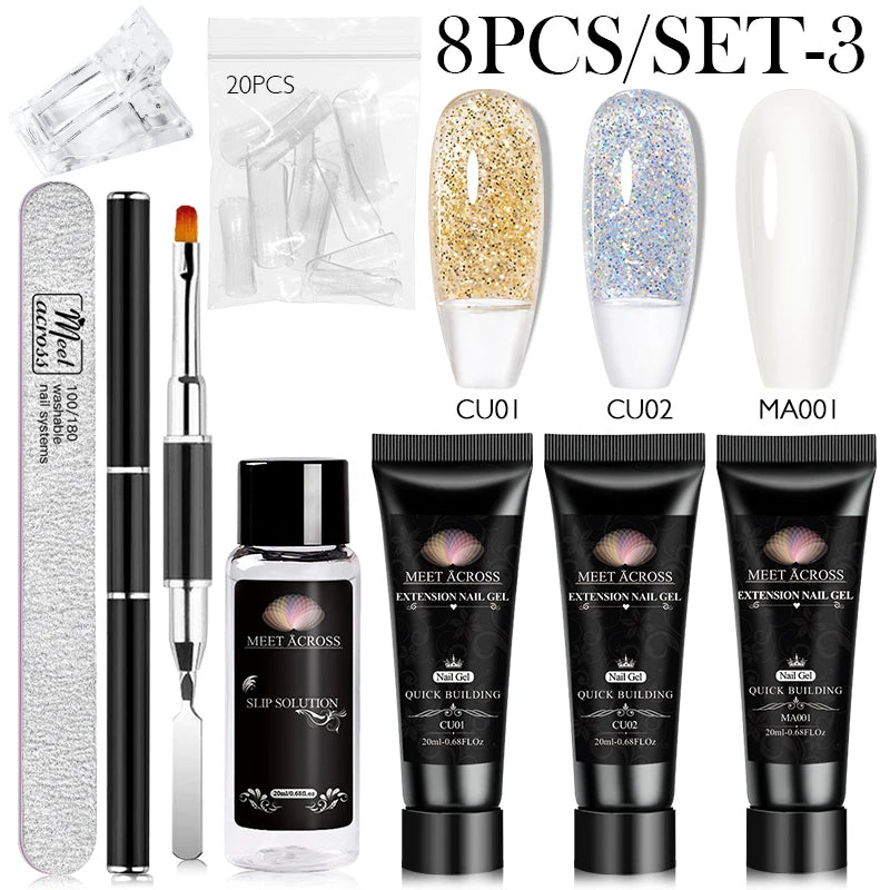 Nail Extension Gel Polish Set for Stunning Manicures - Smarsty