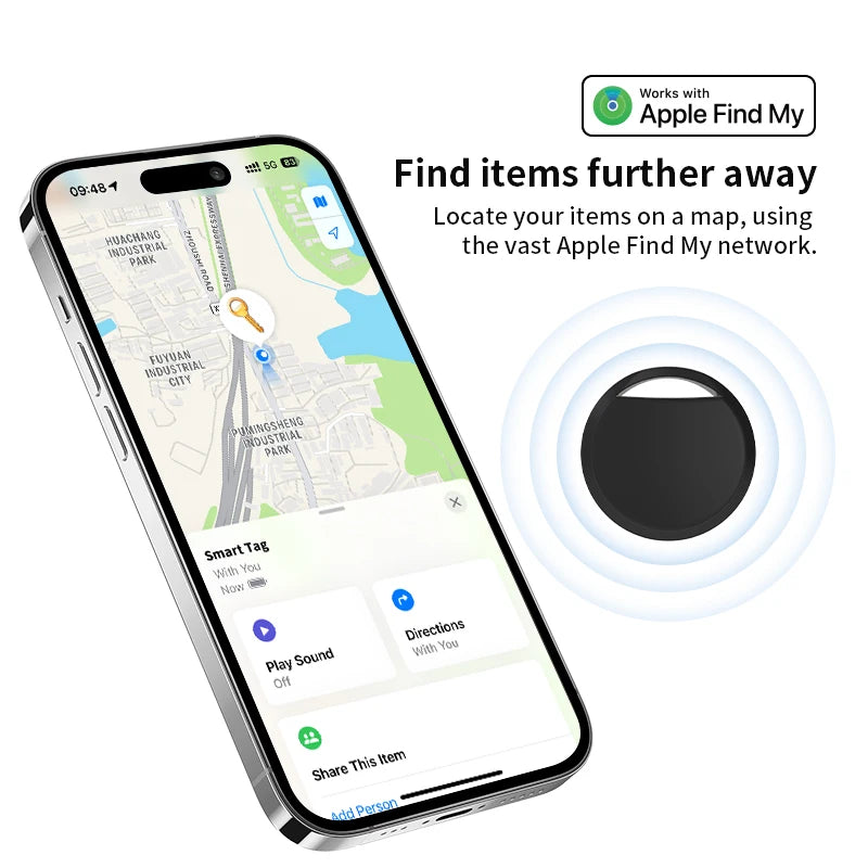 Anti-Loss Tracker for Apple AirTag with Bluetooth GPS - Smarsty