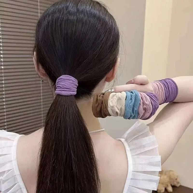 Thick Widen Hair Ties Set Secure Hold Scrunchies For Women - Smarsty
