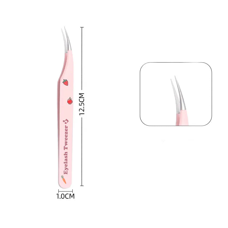 Stainless Steel Eyelash Tweezers for Easy 3D Lash Application - Smarsty