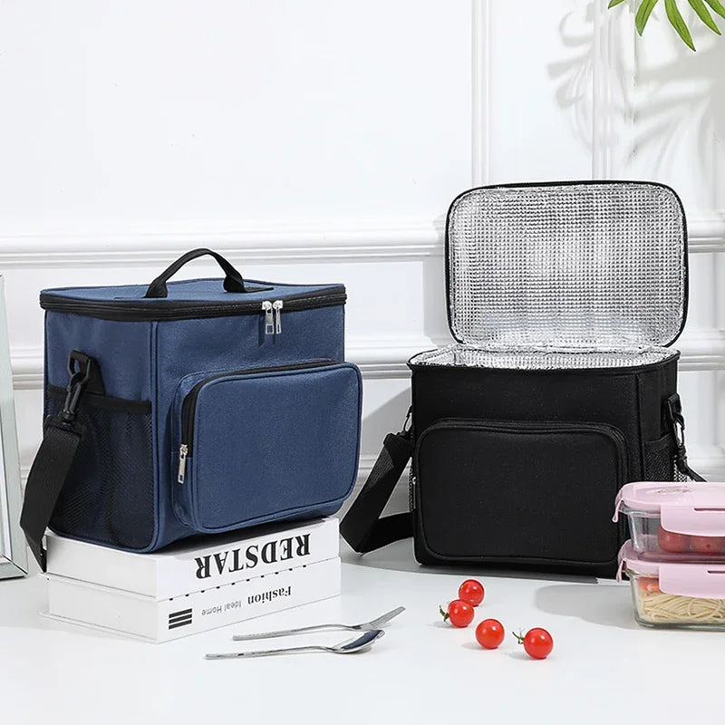 Insulated Portable Lunch Bag With Adjustable Shoulder Strap - Smarsty
