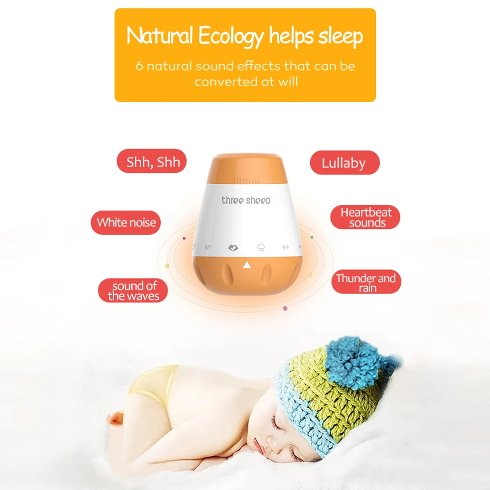 Calming Baby White Noise Machine With Voice Sensor Bedtime - Smarsty