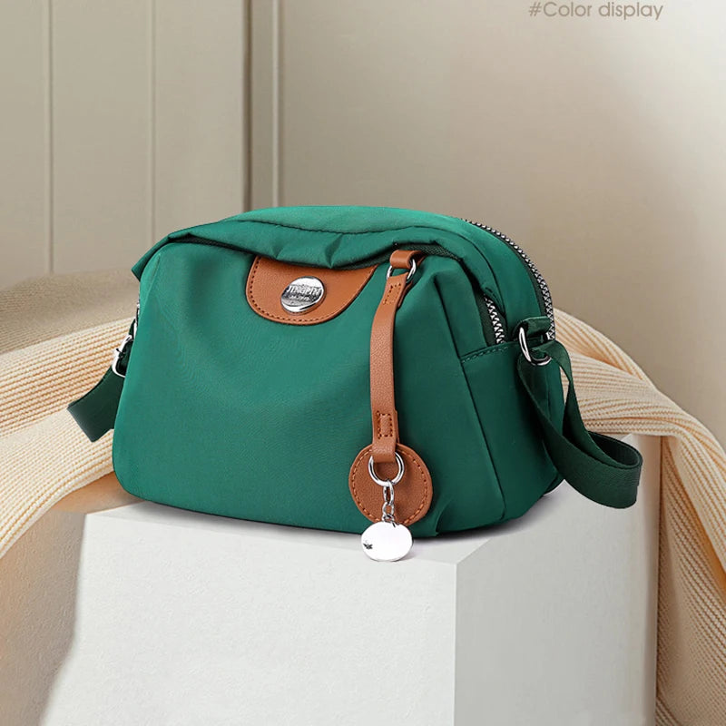 Waterproof Nylon Crossbody Bag For Women With Zipper - Smarsty