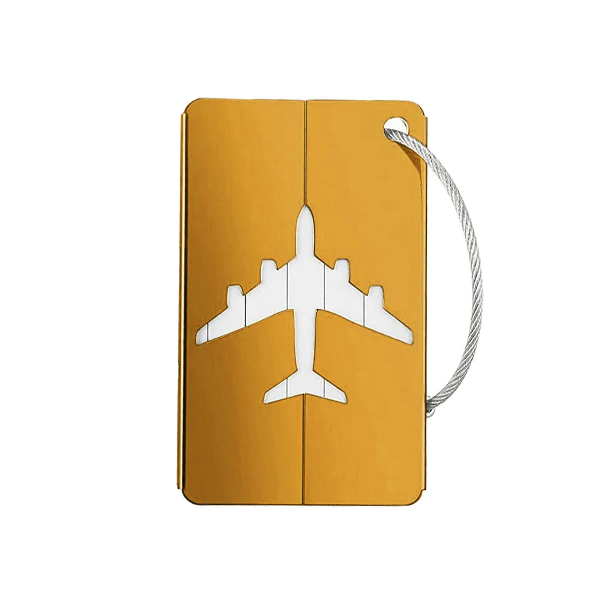 Aluminum Alloy Travel Luggage Tag Hanging Tag Suitcase Tag Plane With Name ID Cards Anti-lost Solid Color Travel Accessories - Smarsty