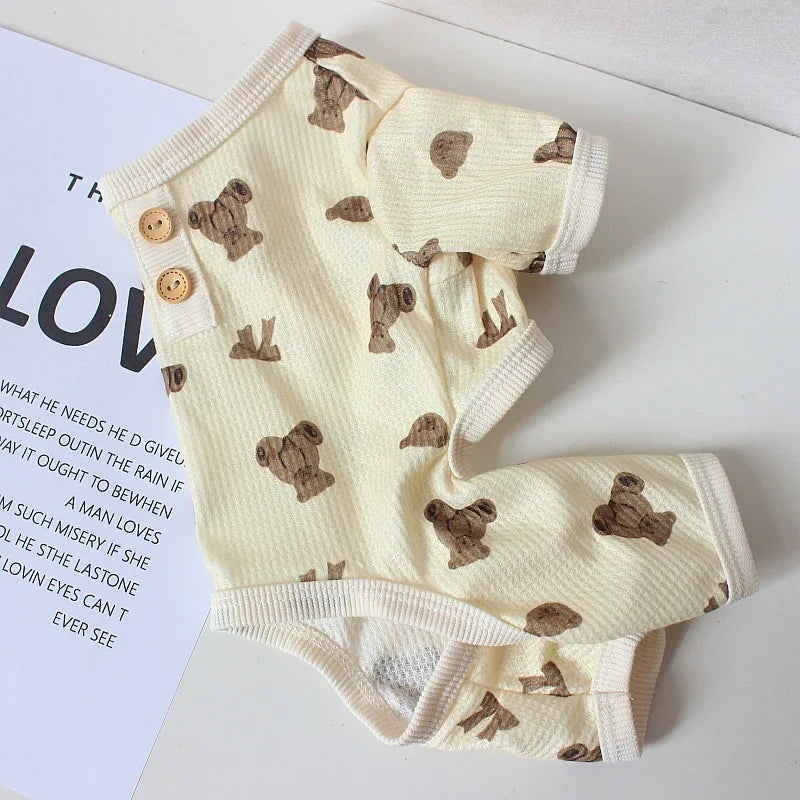 Comfortable Cotton Dog Jumpsuit for Spring Summer - Smarsty
