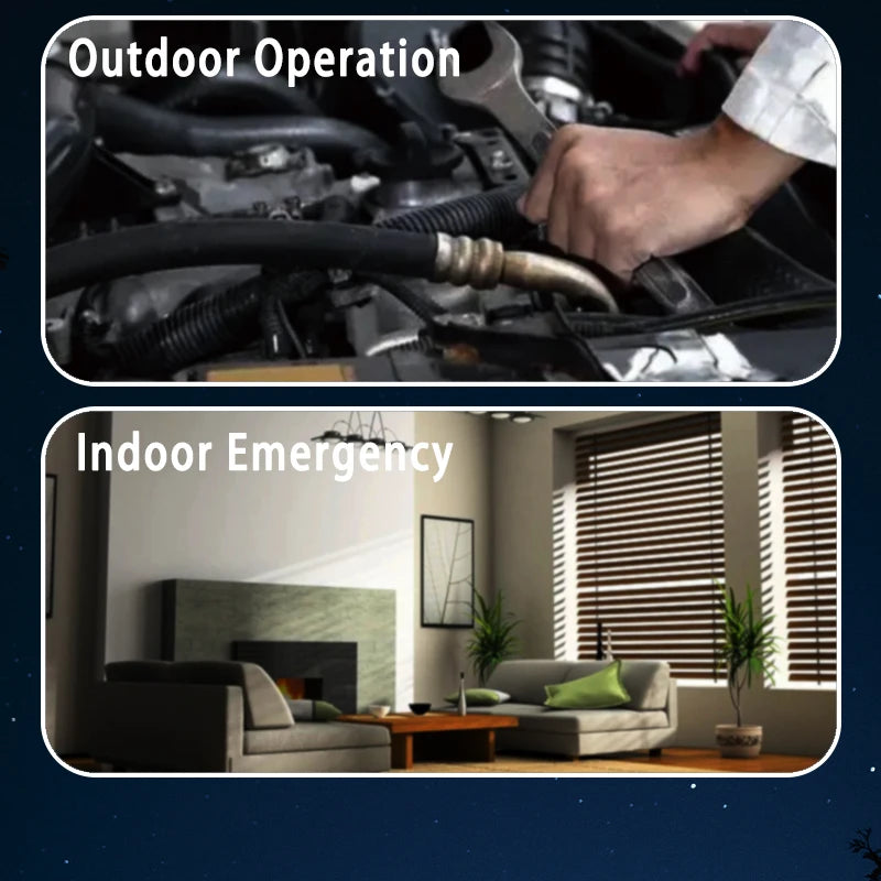 MOSLIGHTING Rechargeable Camping Strong Light with Magnet Zoom Portable Torch Tent Light Work Car Maintenance Lighting LED USB by Smarsty