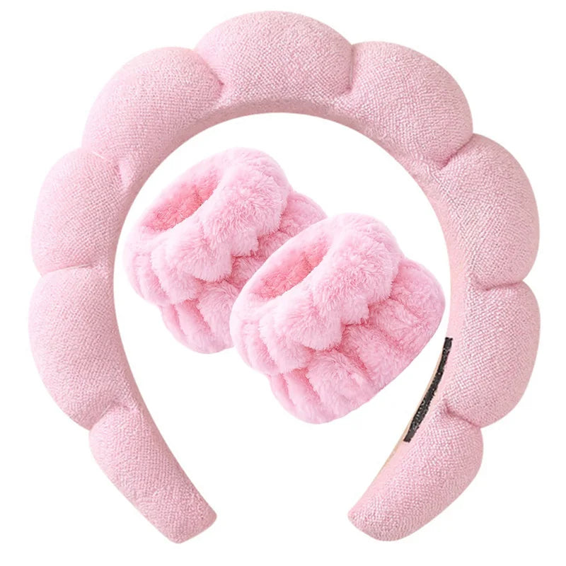 Soft Cotton Makeup Headbands Set Absorbent Spa Hairbands - Smarsty