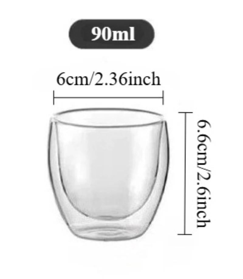 Double Wall Insulated Glass Cups for Hot Drinks - Smarsty