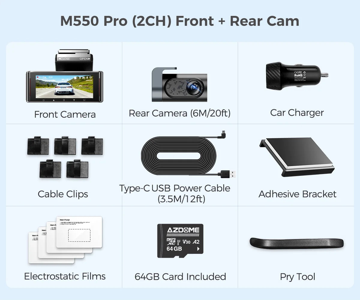 4K Dash Cam With GPS And Superior Night Vision Parking - Smarsty
