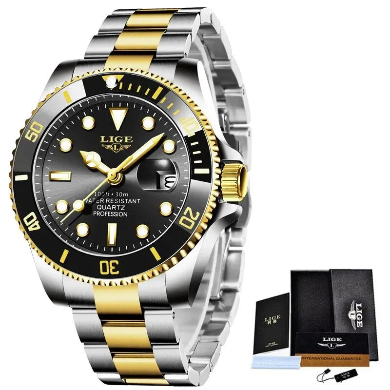 Luxury Waterproof Diver Watch for Men with Date Feature - Smarsty