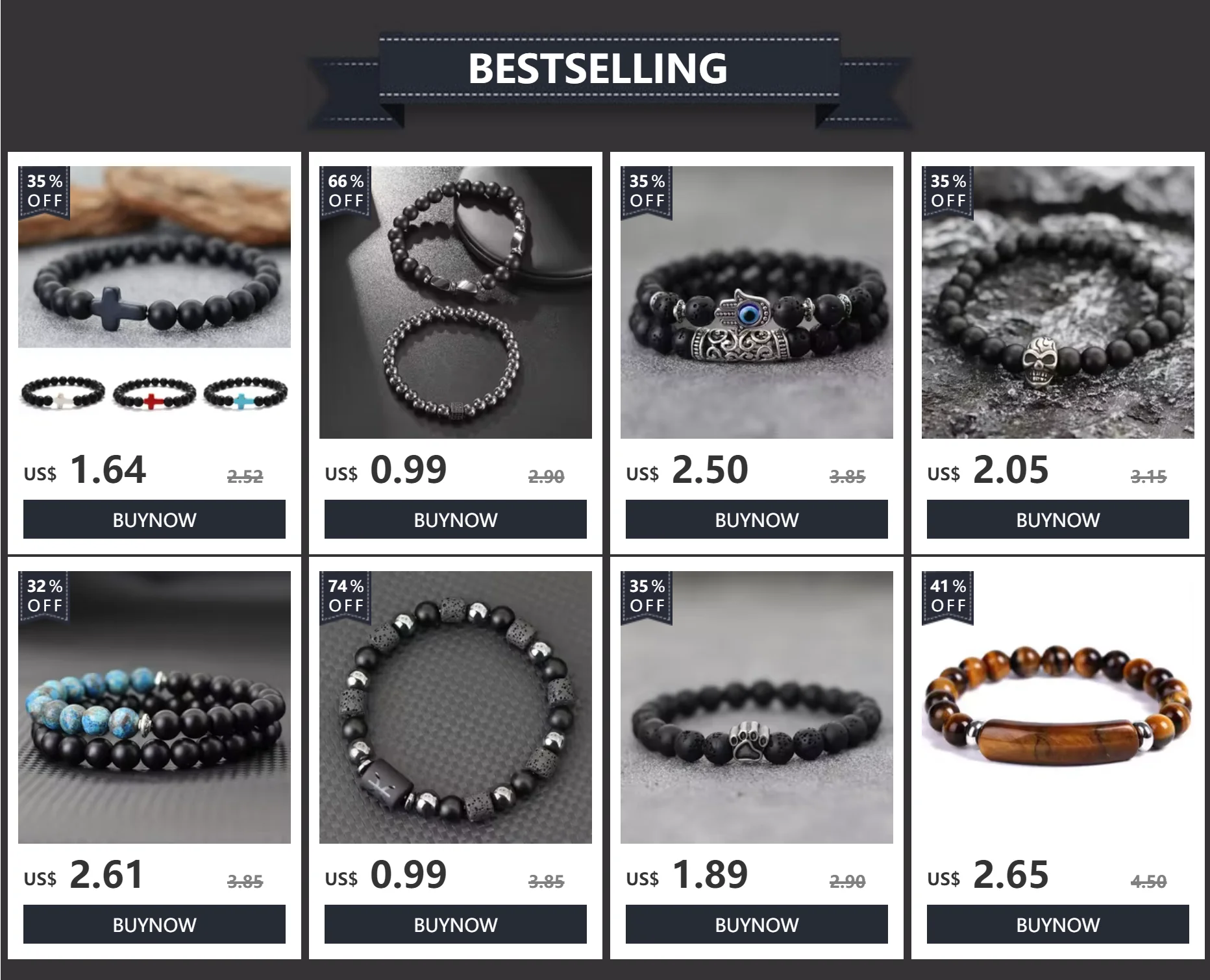 Natural Coconut Husk Wood Bracelet Set for Men - Smarsty