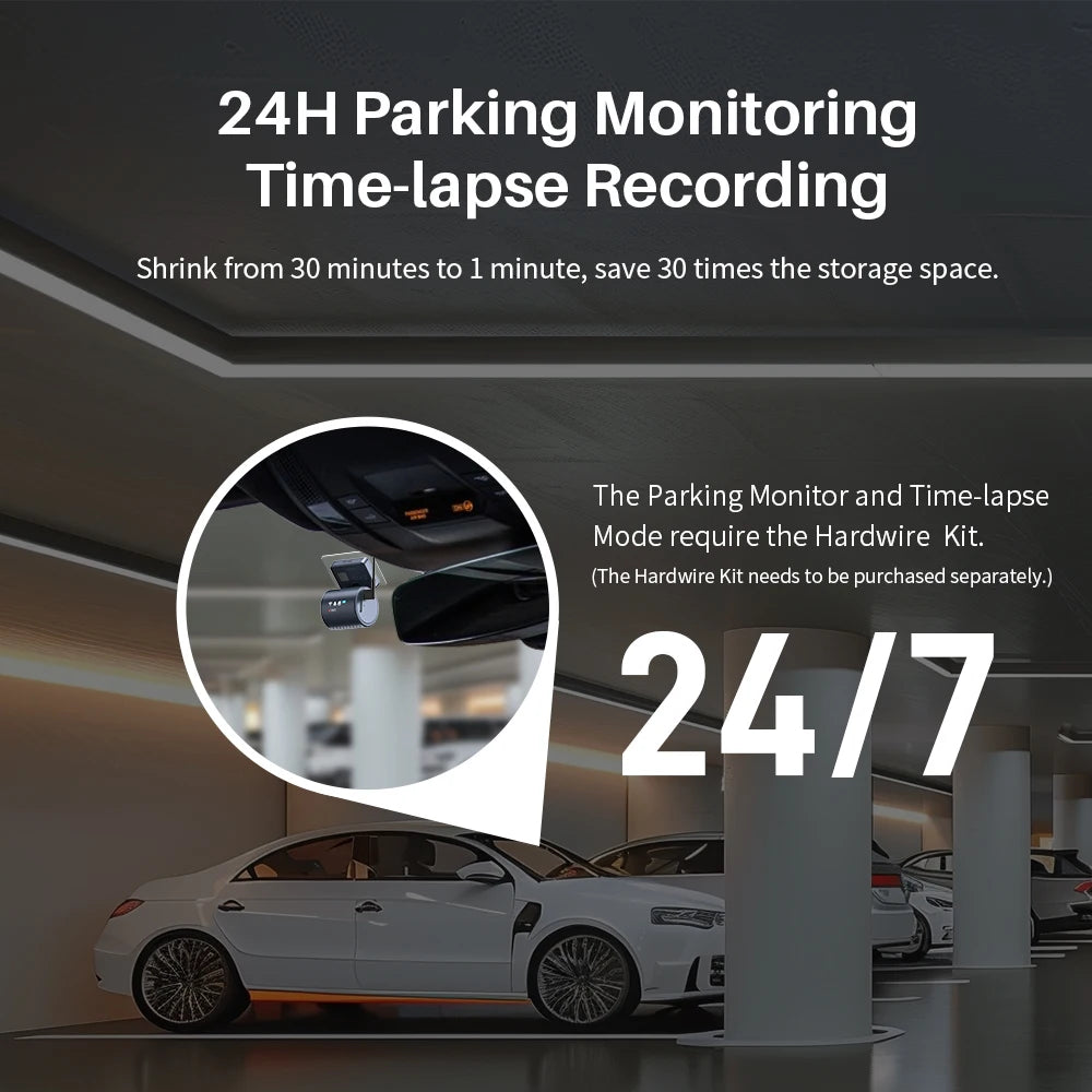 2K Tiny Car DashCam With WiFi App And Voice Control - Smarsty