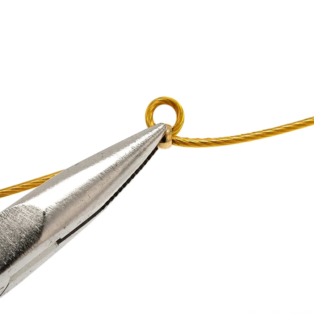 Stainless Steel Crimp End Beads Durable Rustproof Set100Pcs - Smarsty