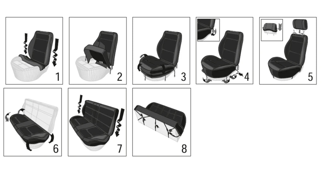 Universal Car Seat Covers Four Seasons Protection Polyester - Smarsty