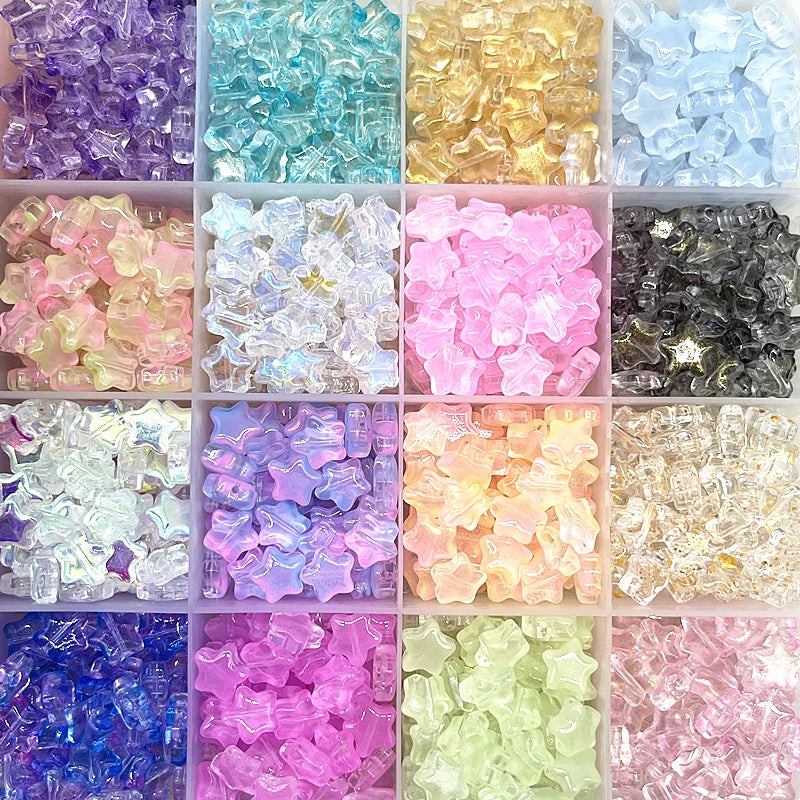 8mm Star Matte Glass Beads for Jewelry Making - Smarsty