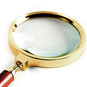 10X Handheld Magnifier with Wooden Handle for Reading - Smarsty