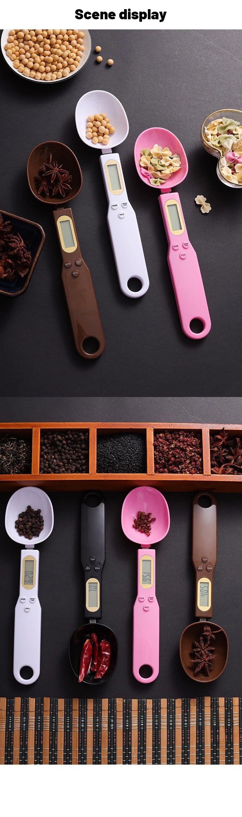 LCD Digital Measuring Spoon with Adjustable Weighing - Smarsty