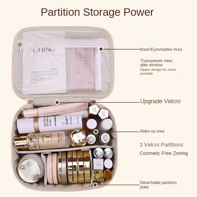 Luxury Makeup Bag With Large Capacity Travel Organizer - Smarsty