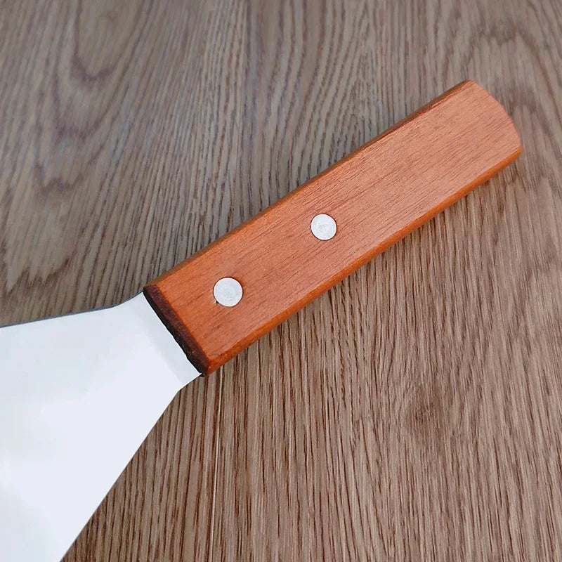 Stainless Steel Cooking Spatula with Wood Handle - Smarsty