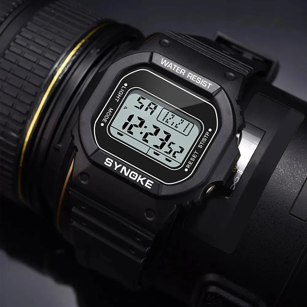 SYNOKE Outdoor Military Digital Watch for Men Waterproof and Luminous - Smarsty