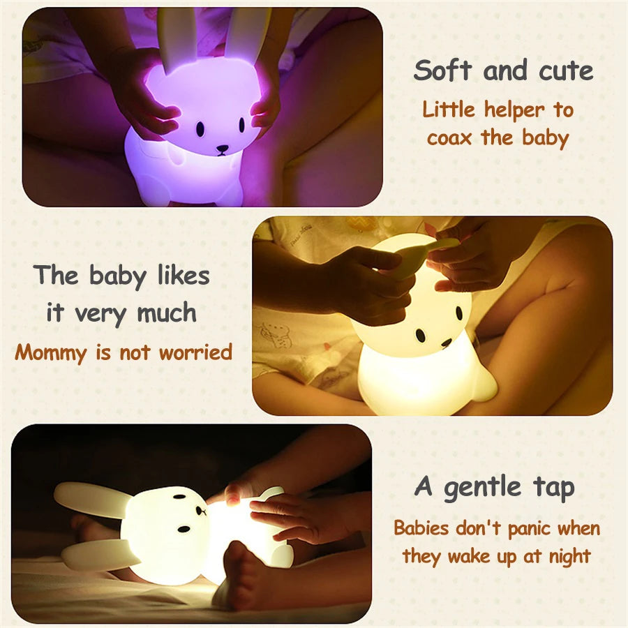 Cute Rabbit LED Night Light for Kids Bedroom - Smarsty