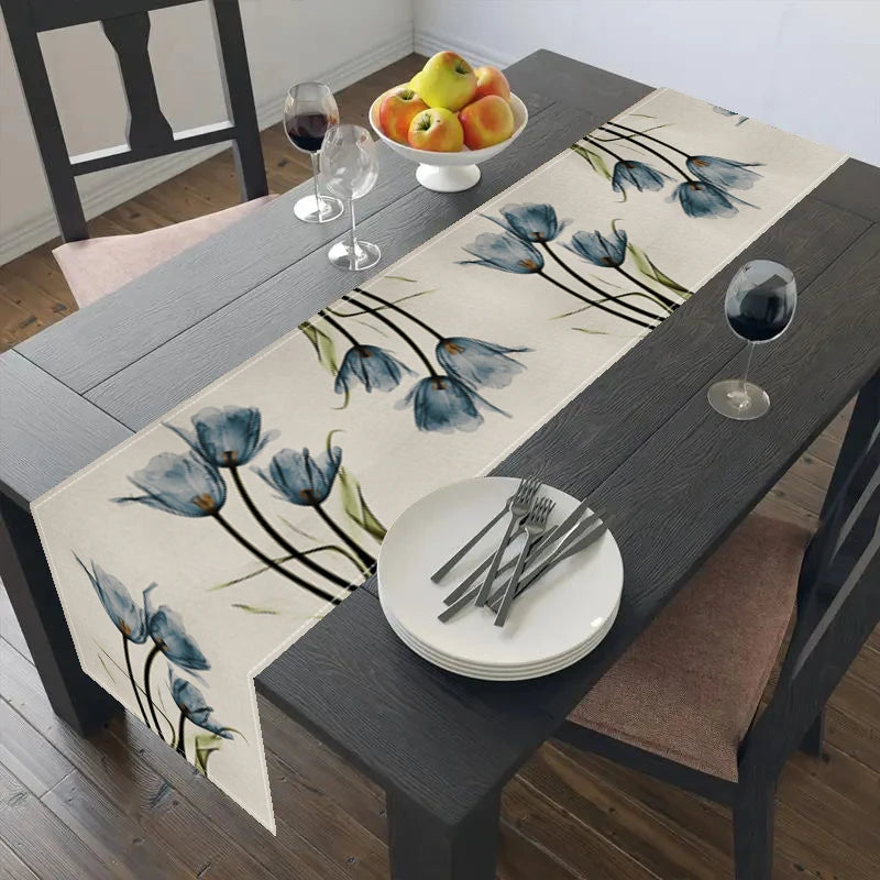 Rustic Farmhouse Linen Table Runner for Elegant Dining - Smarsty