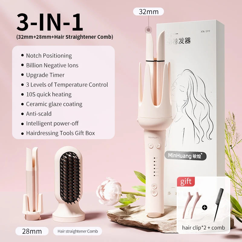 Automatic Hair Curler with 32mm Ceramic Barrel - Smarsty