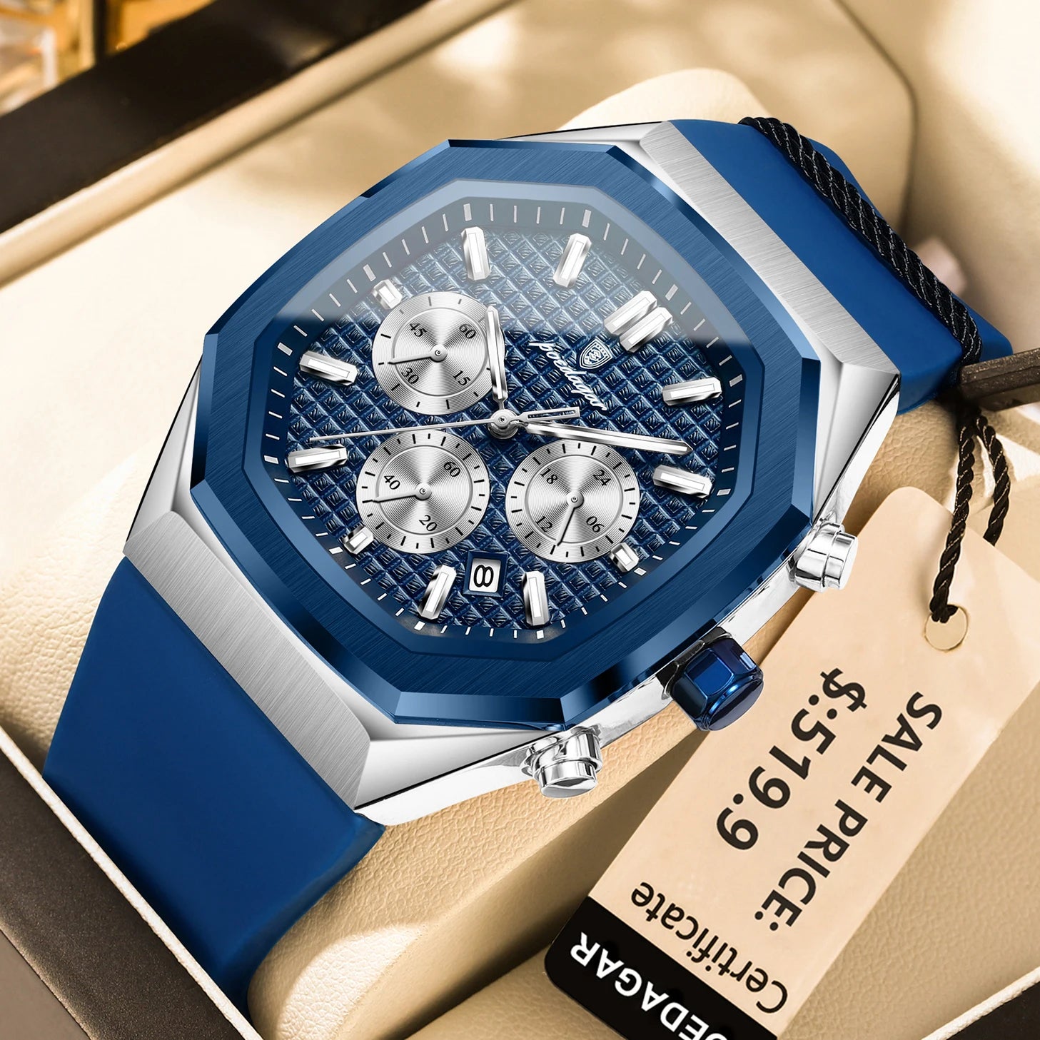 Waterproof Luminous Chronograph Watch for Men - Smarsty