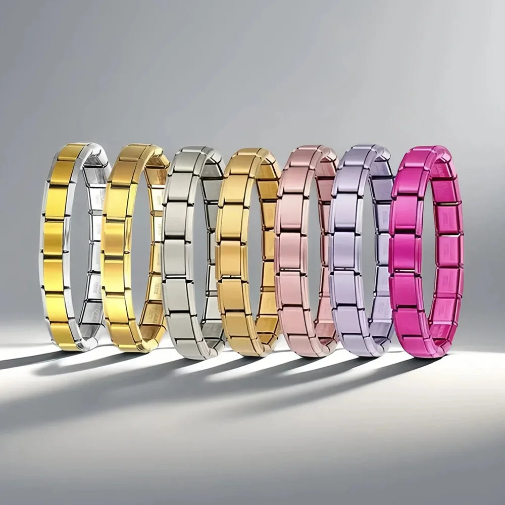 Stainless Steel Elastic Italian Link Bracelet Durable Charm Bangle - Smarsty