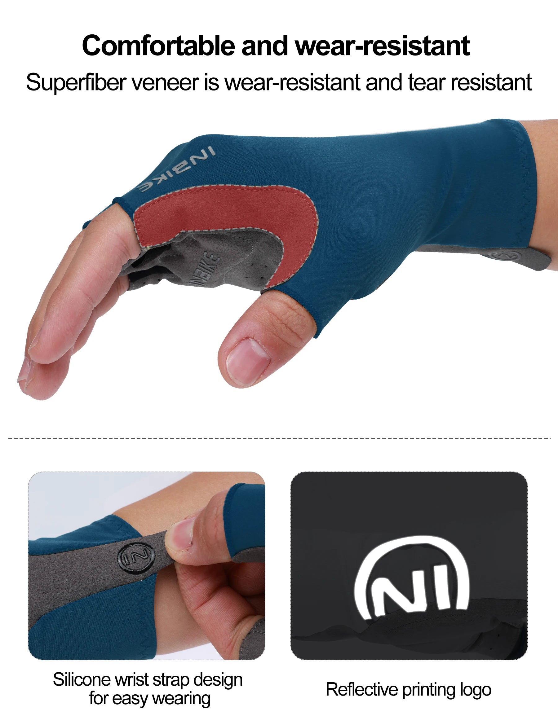 INBIKE Gel Padded Cycling Gloves Summer MTB - Smarsty