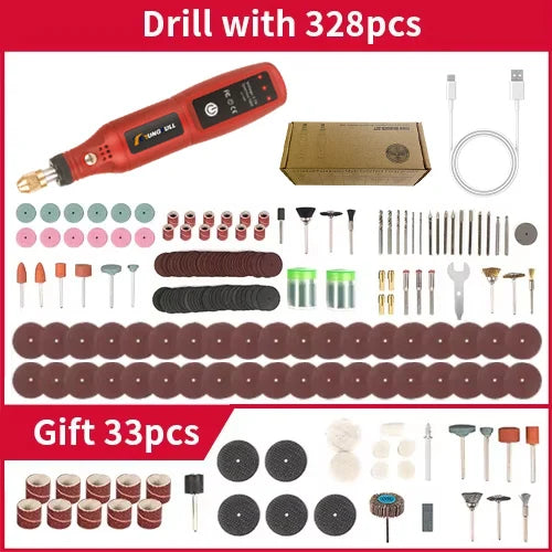 USB Rechargeable Cordless Engraving Pen Wireless Electric Drill Rotary Tool for Jewelry Glass - Portable Handheld Engraver - Smarsty