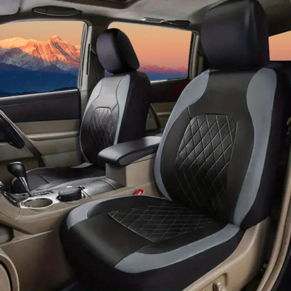All Season Universal Car Seat Covers PVC Black Sports - Smarsty