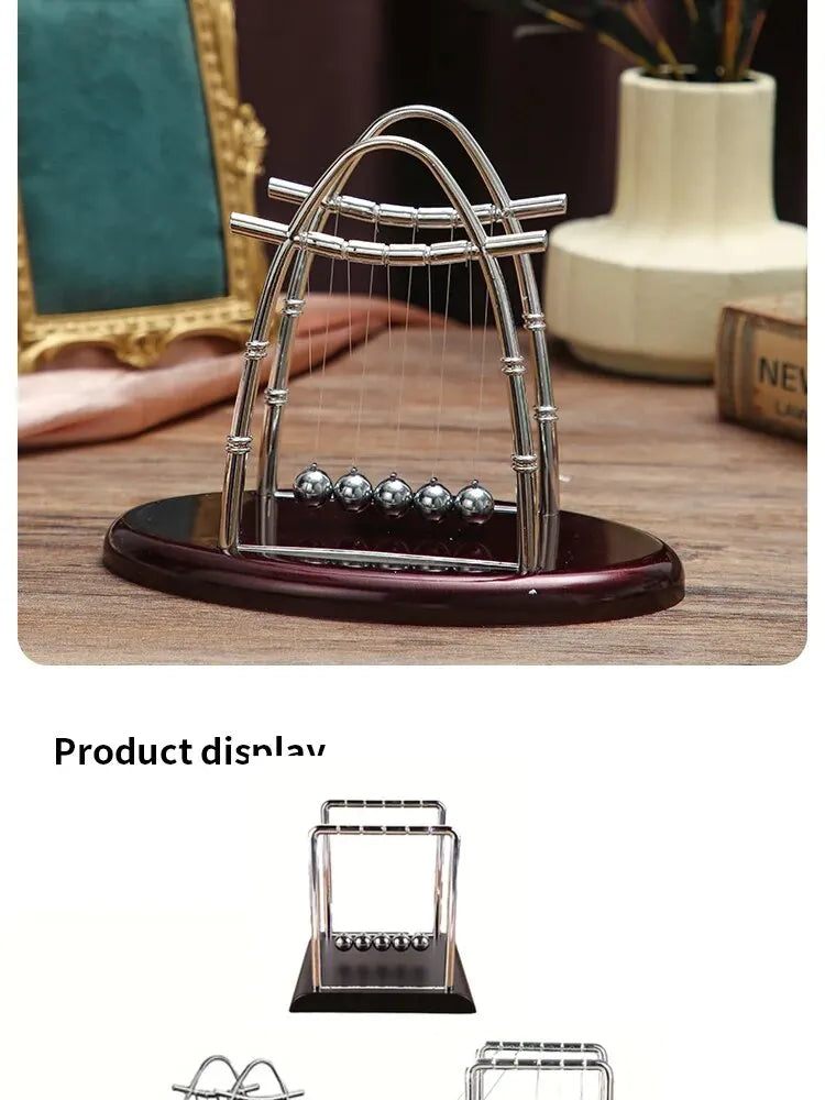 Newton's Cradle Balance Steel Ball Teaching Supplies Physics Science Pendulum Desktop Toys Stress Relief Gifts Home Decoration - Smarsty