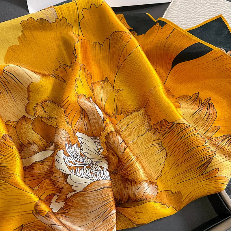 Luxury Silk Satin Scarf for Women with Sun Protection - Smarsty