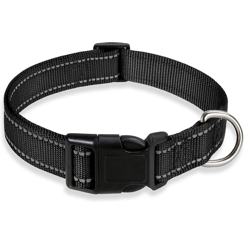 Reflective Nylon Dog Collar With Adjustable Safety Feature - Smarsty