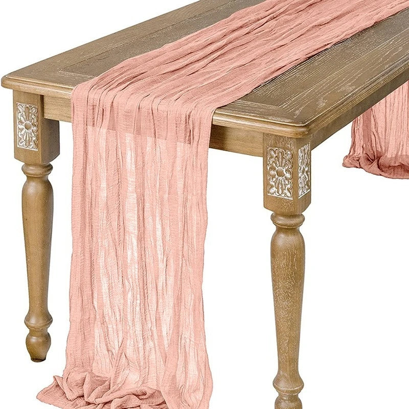 Semi-Sheer Gauze Table Runner for Vintage Weddings - Smarsty