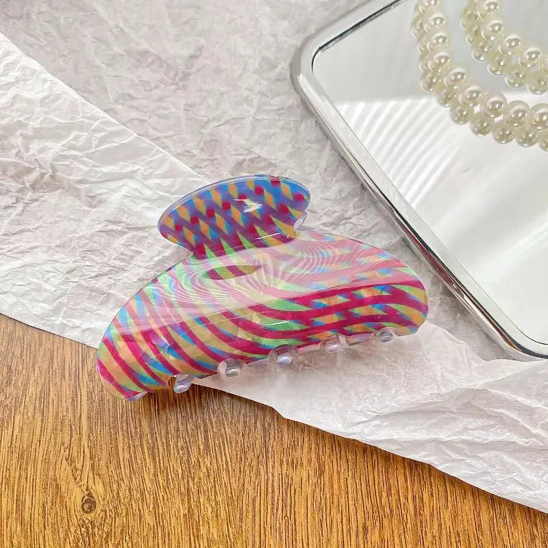 Vintage Floral Hair Claw Clip Elegant Colorful Design - Smarsty