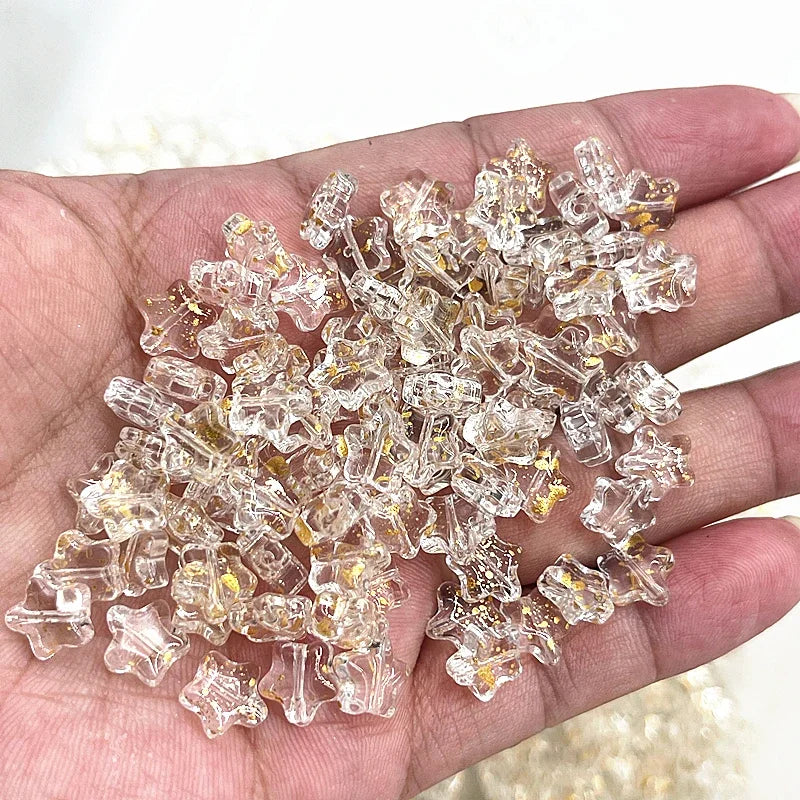 8mm Star Matte Glass Beads for Jewelry Making - Smarsty