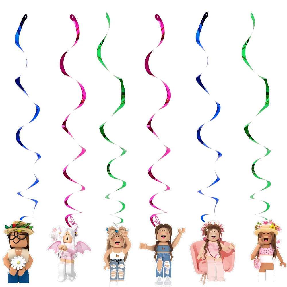 Pink Roblox Birthday Party Decorations Tableware Set - Smarsty