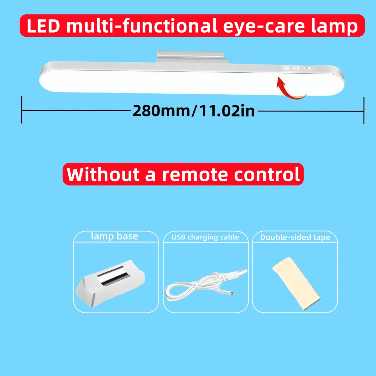 Rechargeable LED Table Lamp with Magnetic Base and Dimmable Light - Smarsty