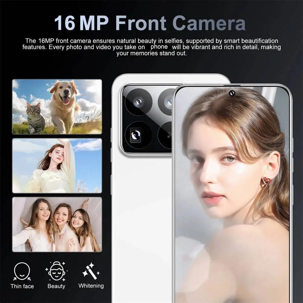 New 2025 HOT 15 Ultra 7.0HD Global Edition Original Smart Dual Card Facial Recognition Function 8000mAh Battery