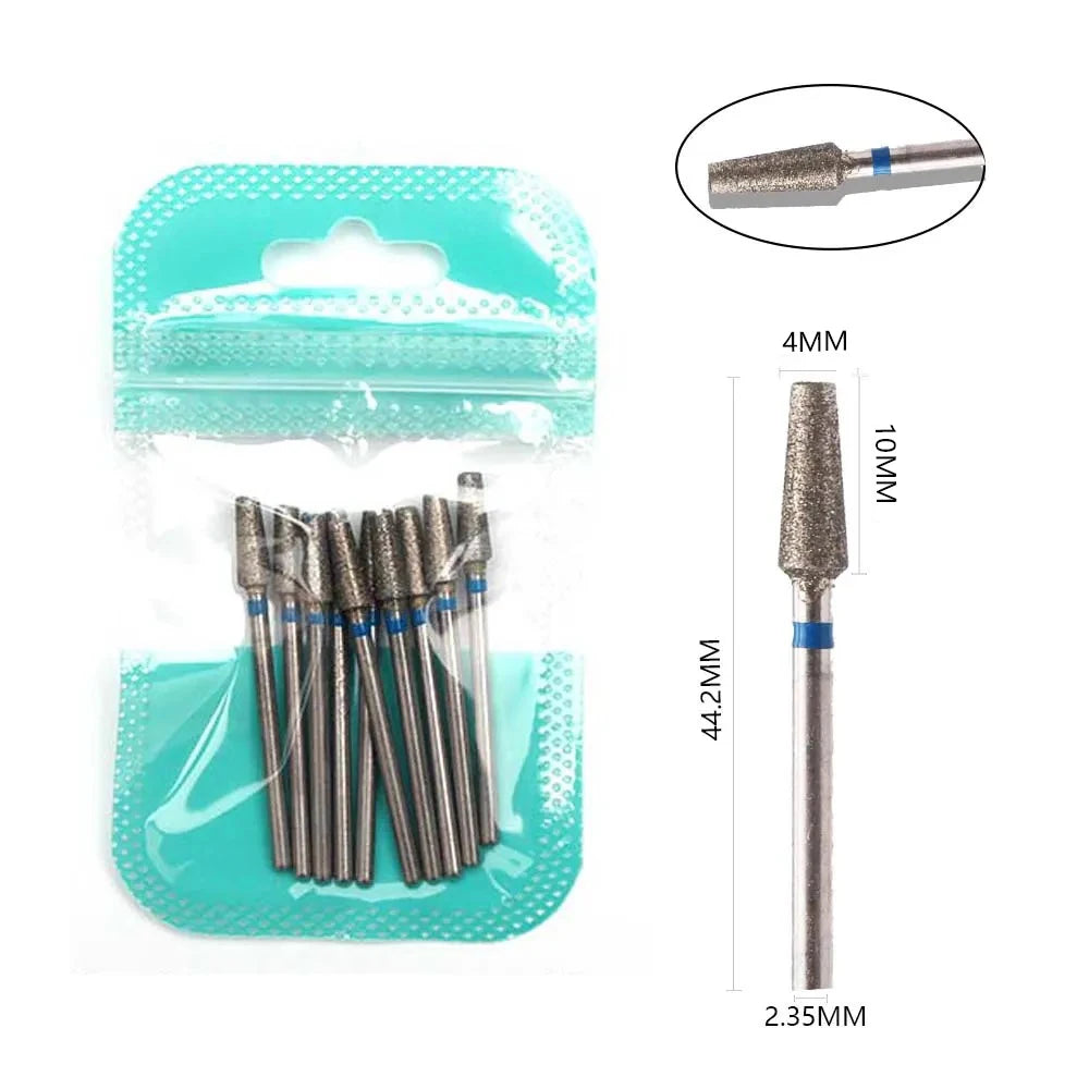 10 Piece Diamond Nail Drill Bit Set for Perfect Manicures - Smarsty