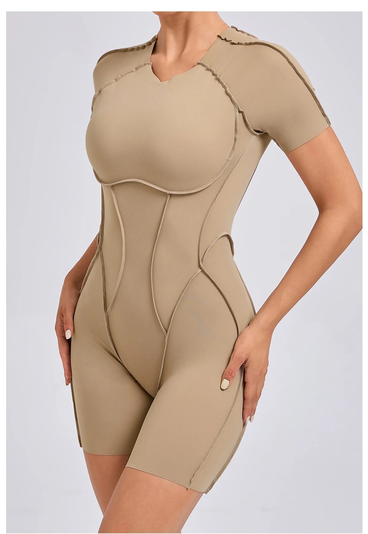 Short Jumpsuit Gym Clothes For Women Sportswear Fitness Overalls Backless Scrunch Booty Yoga Suit Sports Set Outfit - Smarsty
