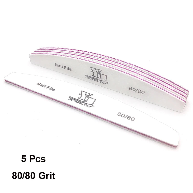5Pcs Nail File Set with Colorful Grit Options - Smarsty