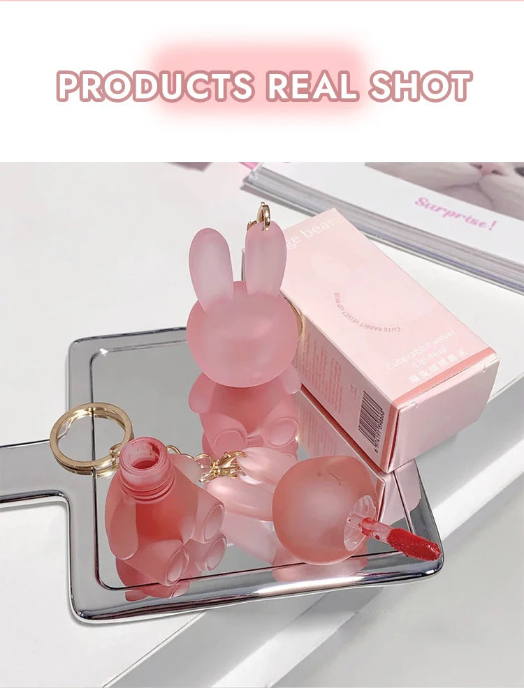 Gege Bear Rabbit Matte Velvet Lip Glaze Long Lasting Moisture - Smarsty