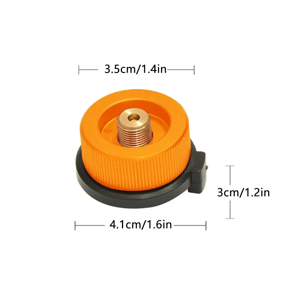 Outdoor Camping Hiking Stove Burner Adaptor Split Type Furnace Converter Connector Auto-off Gas Cartridge Tank Cylinder Adapter by Smarsty