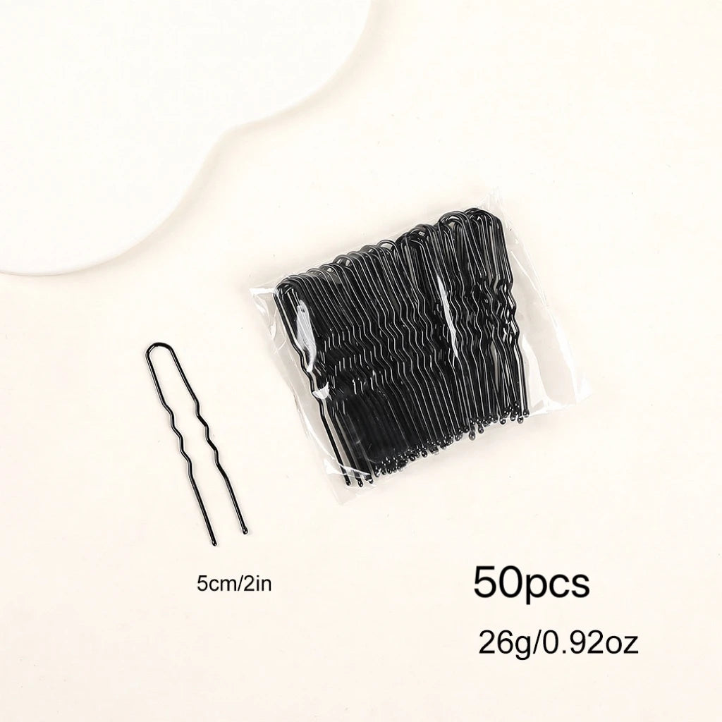 100Pc Bobby Pins Black Secure Hold Salon Hair Kit Set - Smarsty